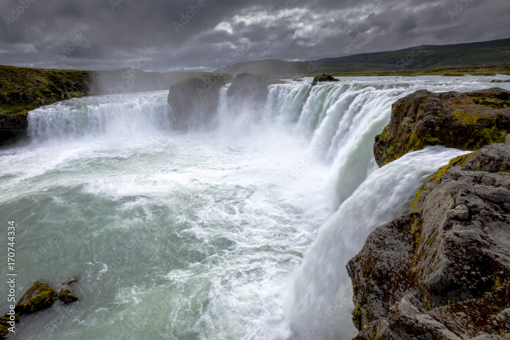 waterfall godafoss in iceland