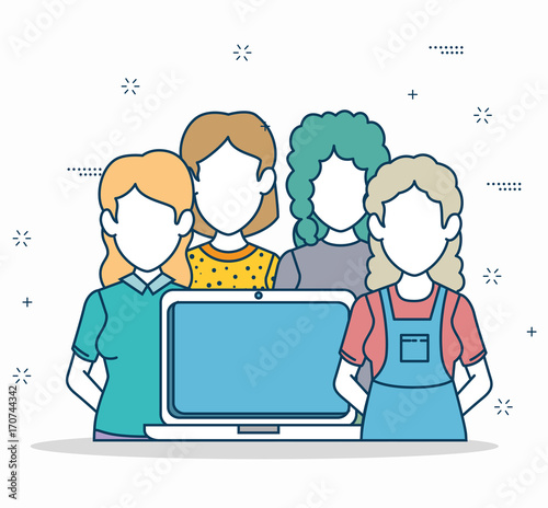 social network connecting people online  vector illustration graphic design