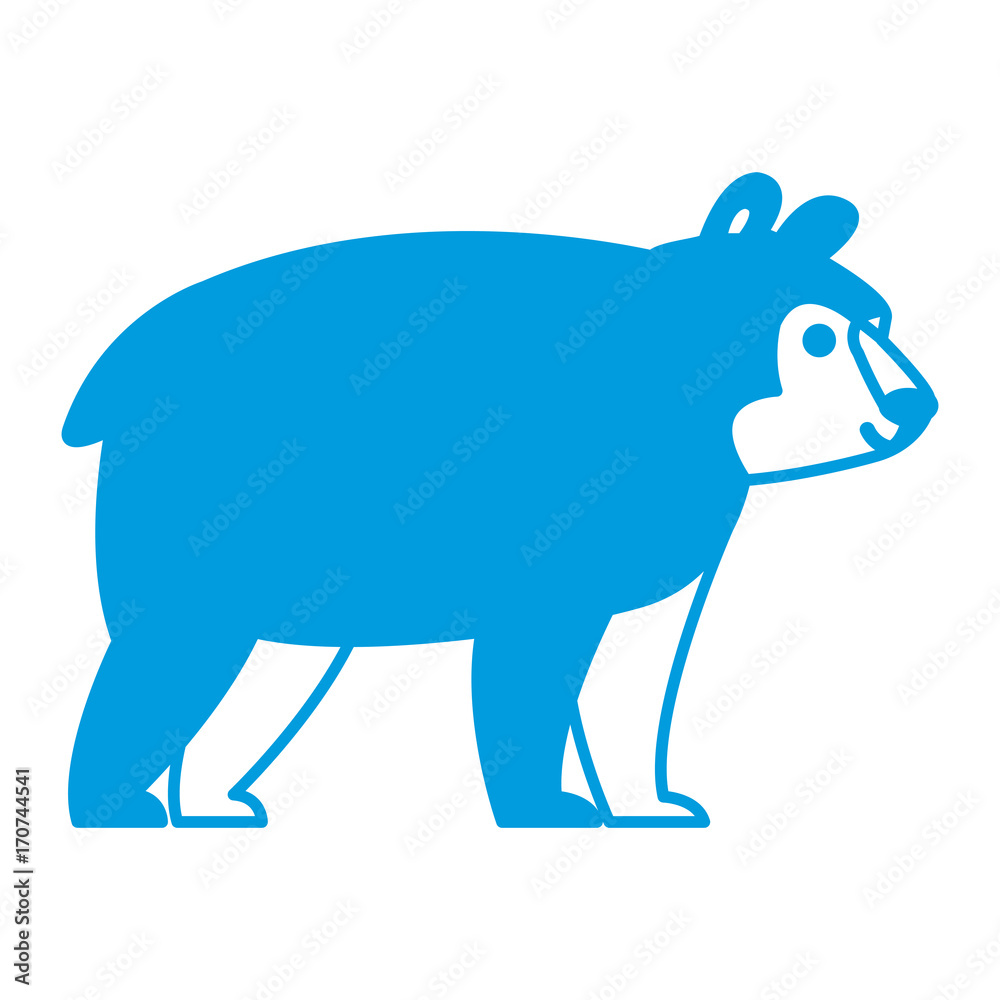 Fototapeta premium bear cartoon animal icon vector illustration graphic design