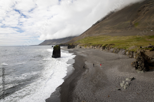 beach fauskasandur in east iceland photo