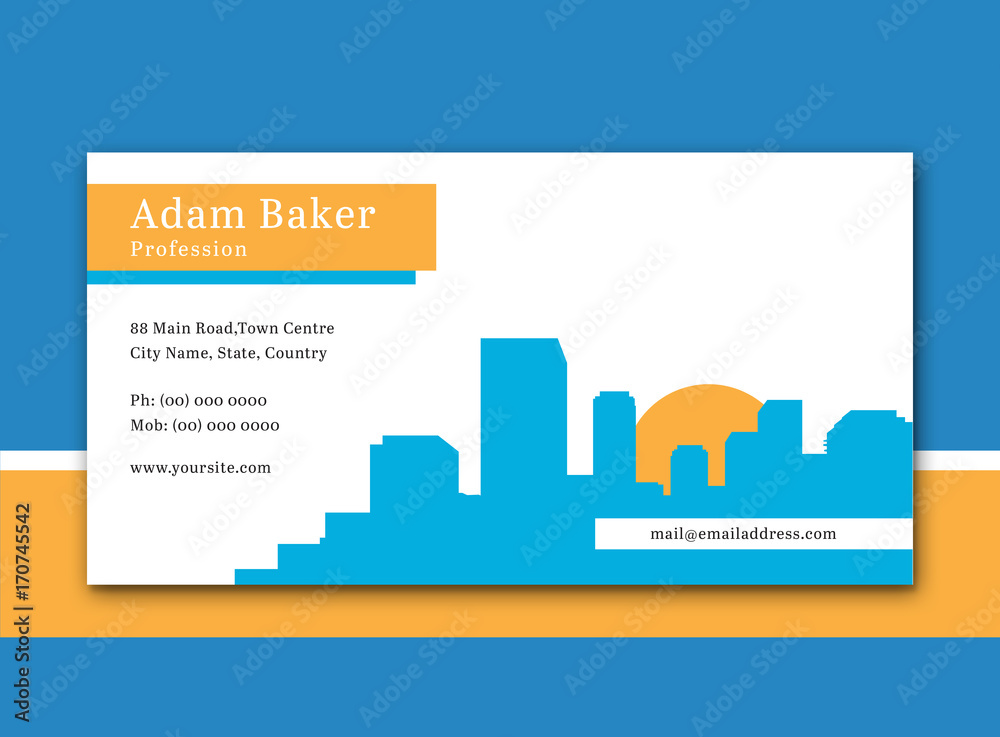 Vector image of visiting card template / Vector image of visiting card template against white background