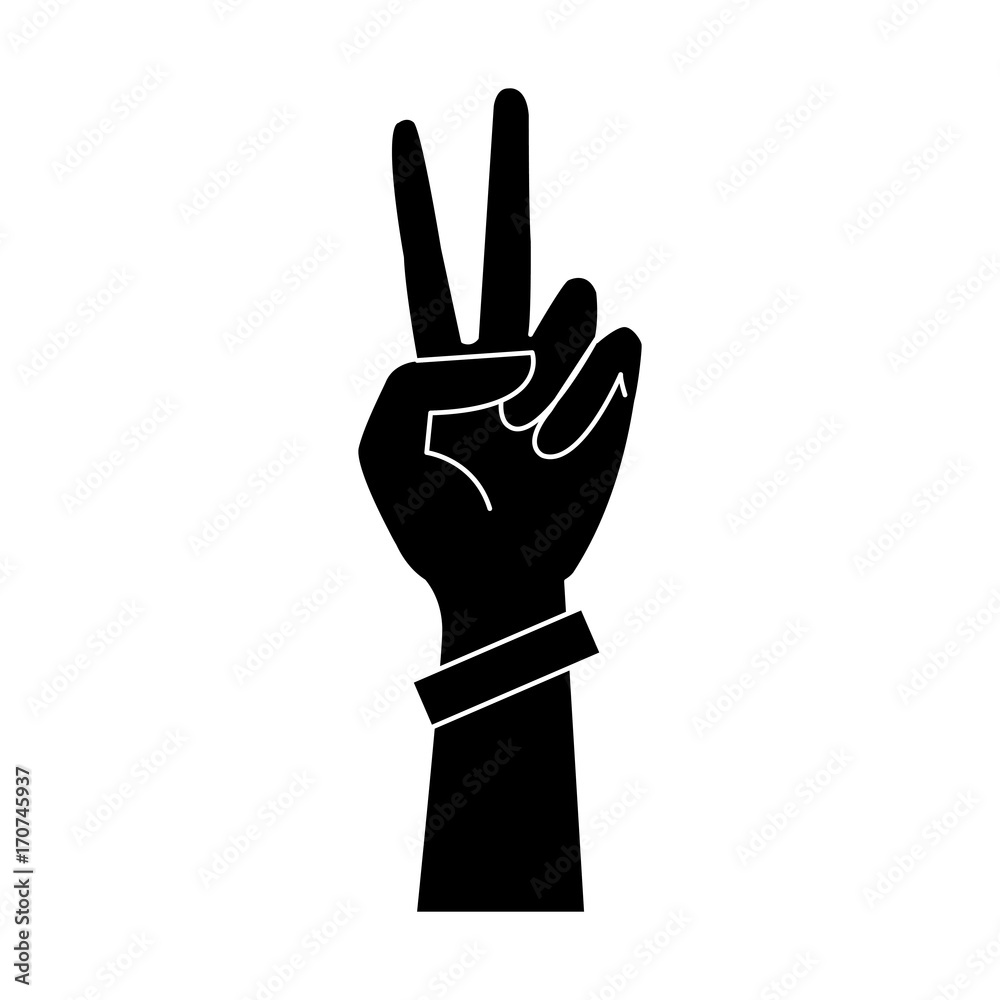 human hand peace and love gesturing icon vector illustration human hand peace and love gesturing icon vector illustration