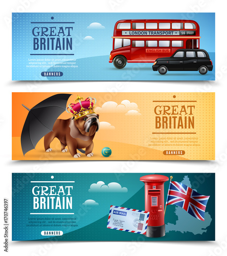 Great Britain Travel Horizontal Banners