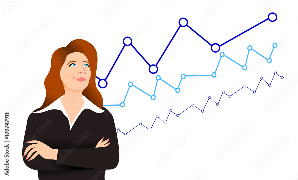Illustration of a businesswoman Illustration of a businesswoman