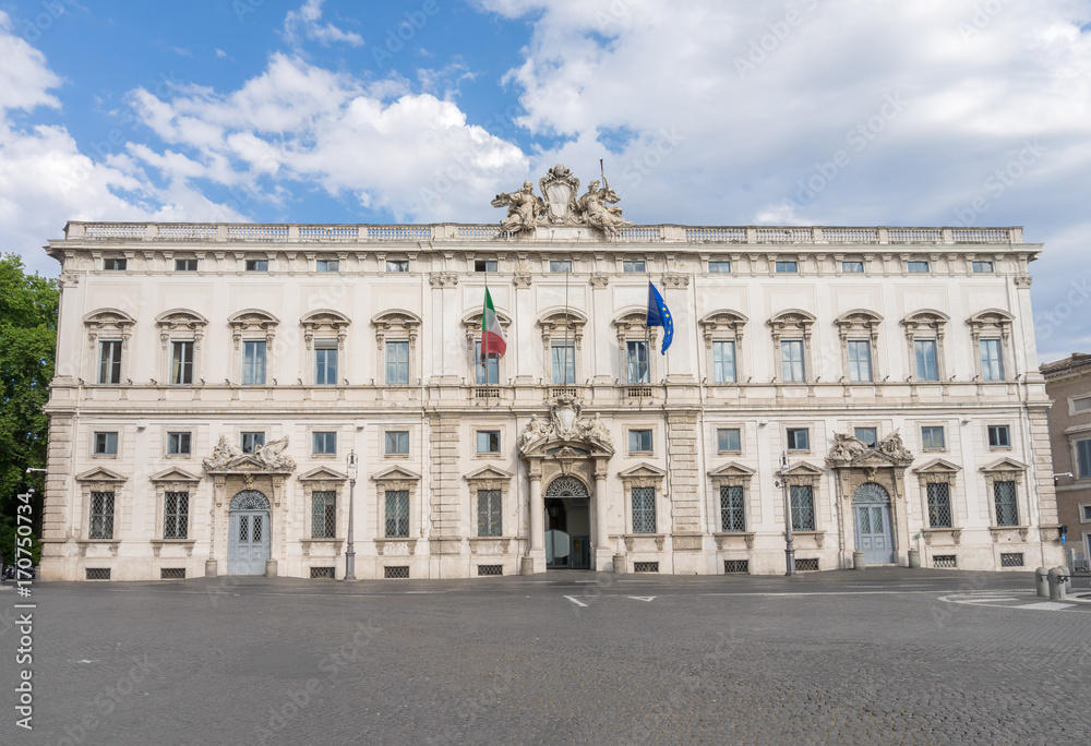 The Palazzo della Consulta in the center of Rome