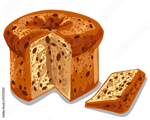 baked panettone cake