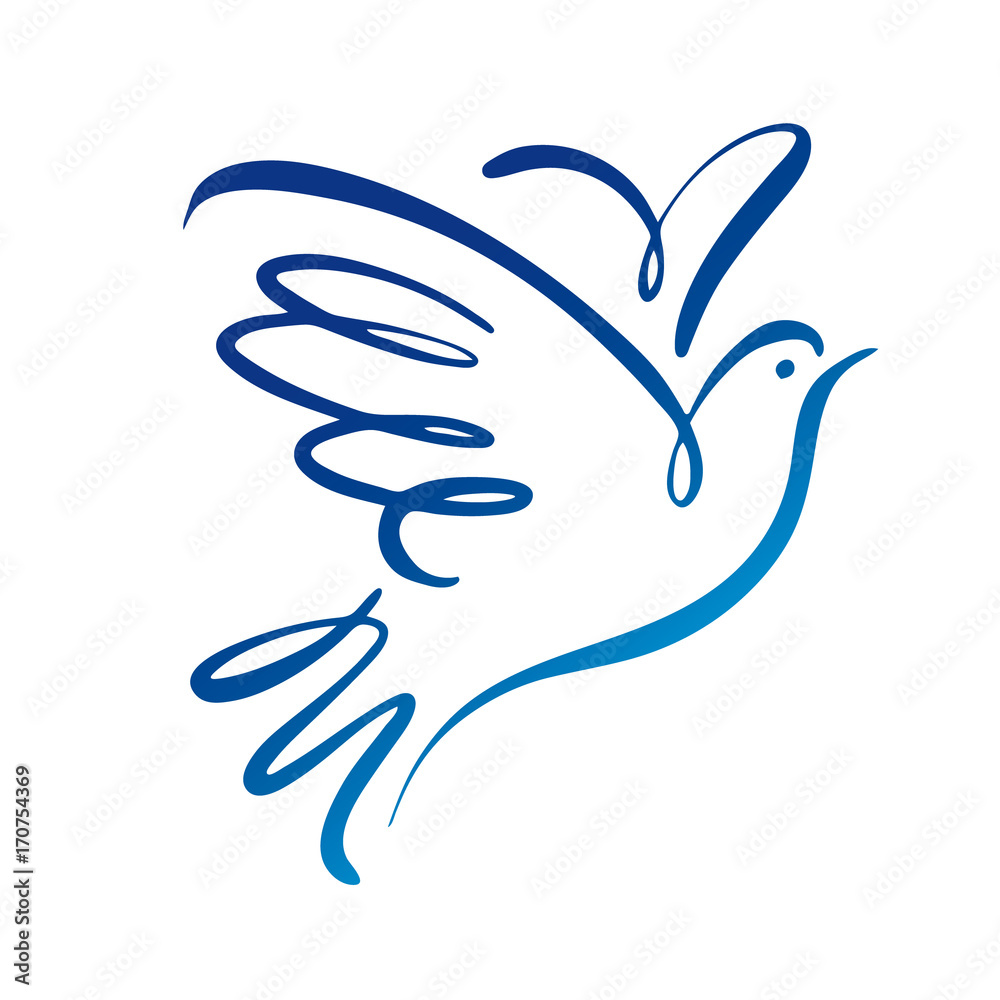 Dove vector logo template. Concept logo Dove vector logo template. Concept logo