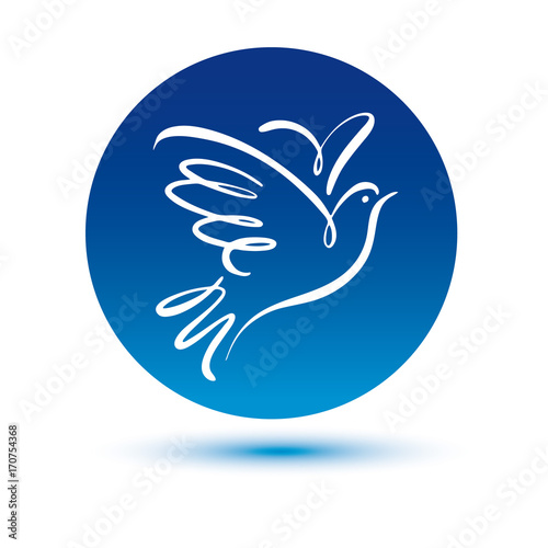Dove vector logo template. Concept logo