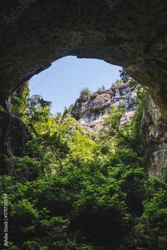 Devetashka large karst cave in Bulgaria, nature landscape
