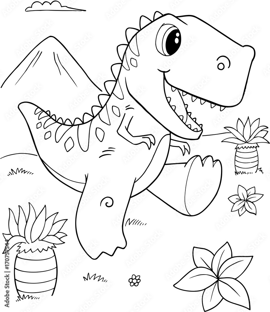 cute t rex drawing