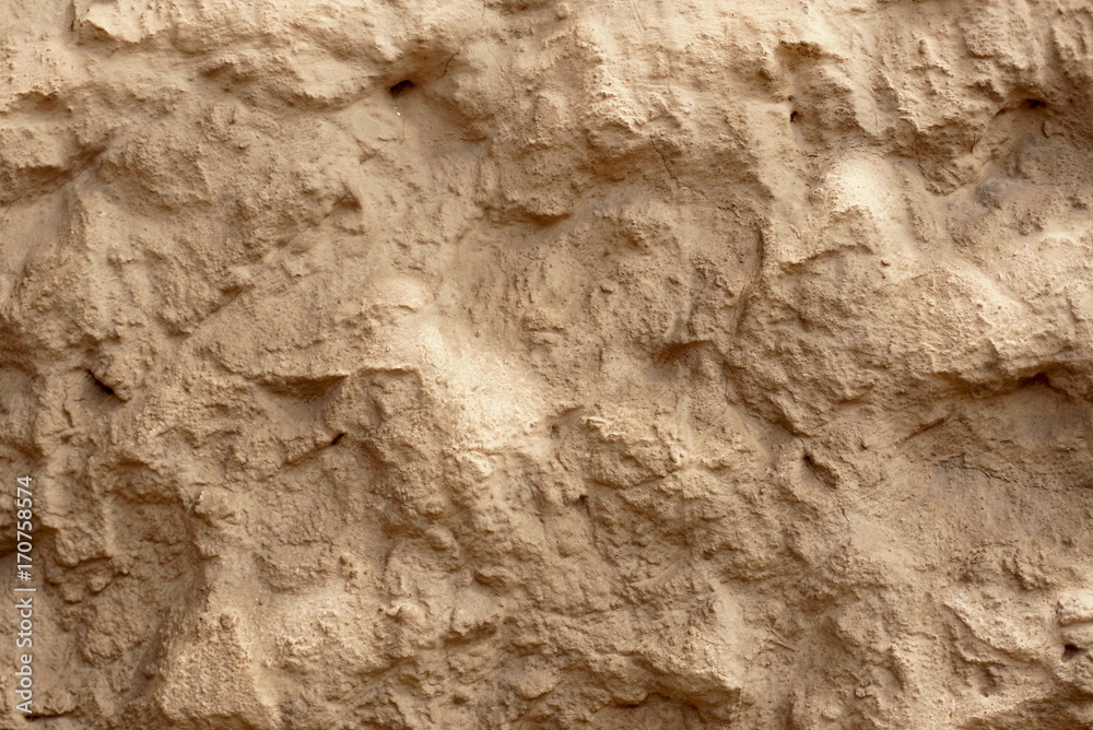 relief plaster is a wall of brown color