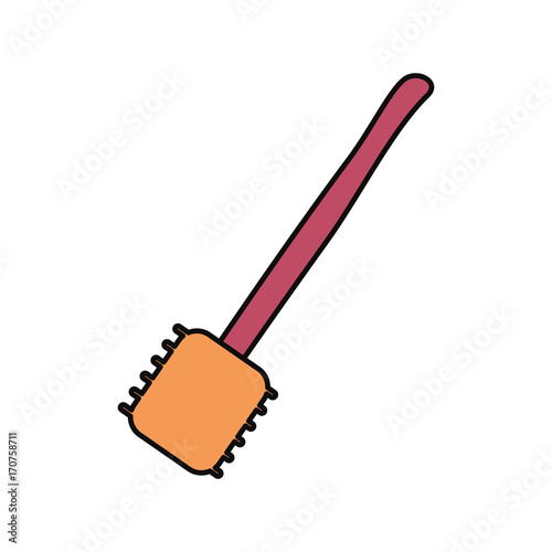 meat mallet icon over white background vector illustration