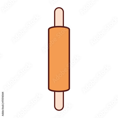 rolling pin icon over white background vector illustration
