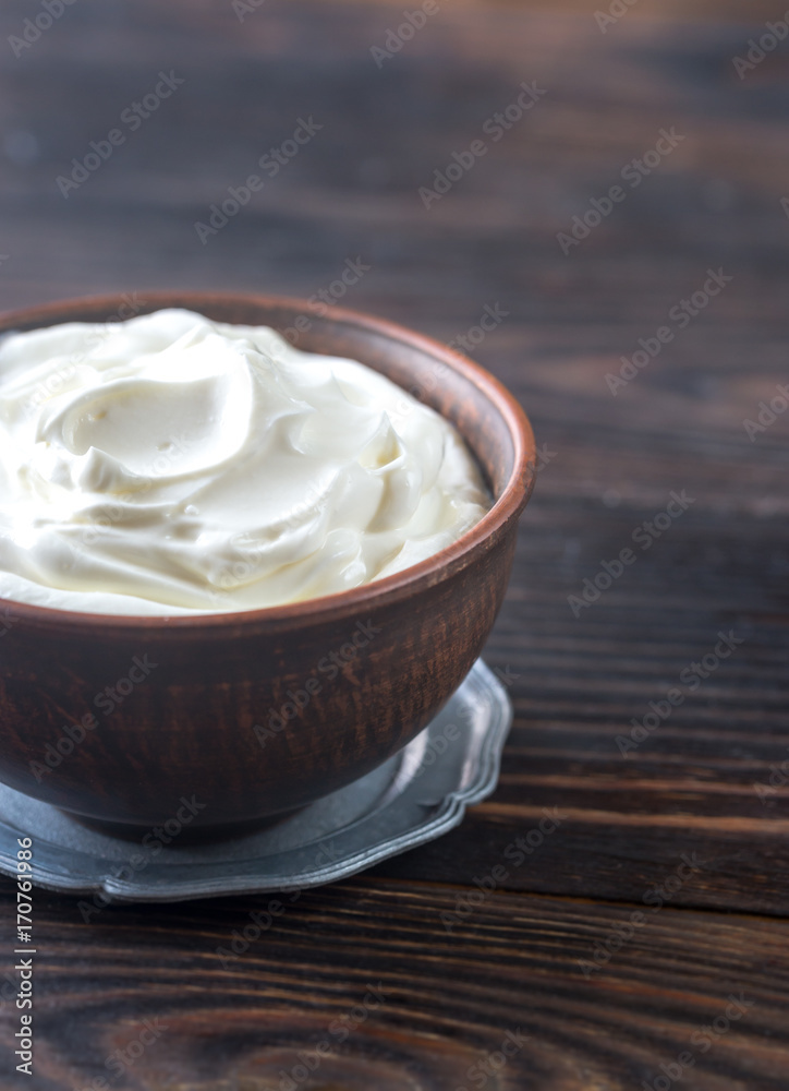 Bowl of Greek yogurt