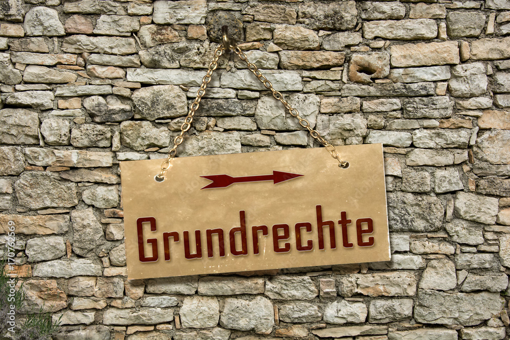 Fototapeta premium Schild 235 - Grundrechte