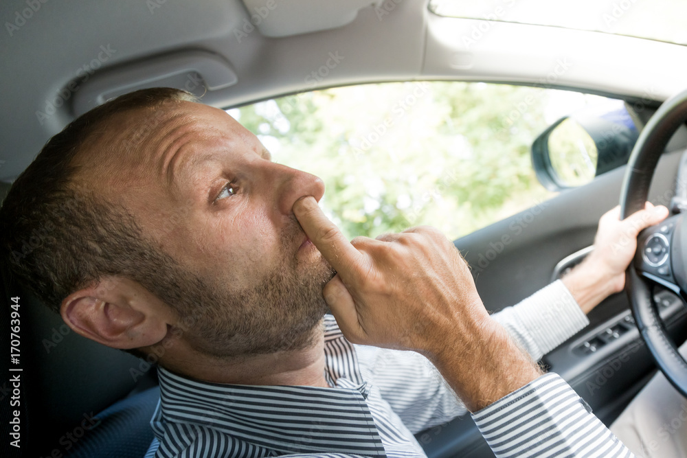 Nose picking while driving, funny transportation concepts