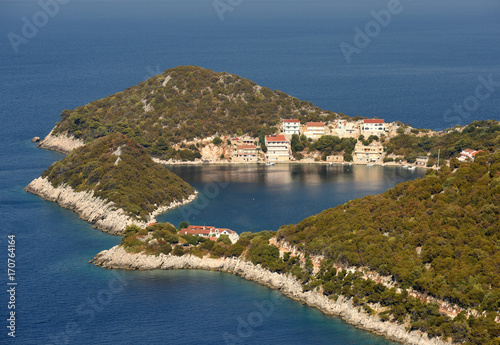 Small Adriatic village Zaklopatica on Lastovo island, Croatia. photo