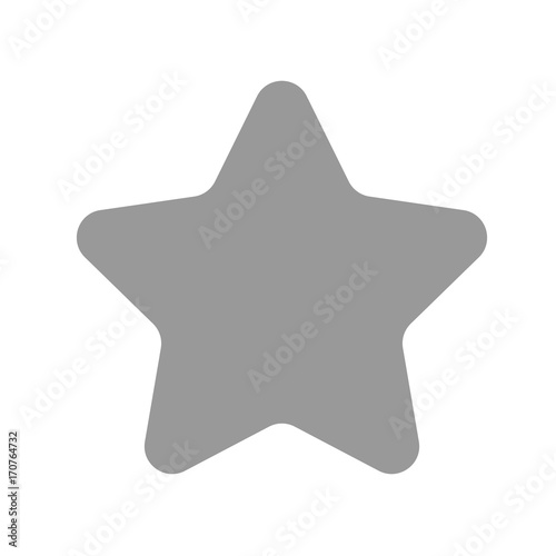 Isolated gray star icon  ranking mark