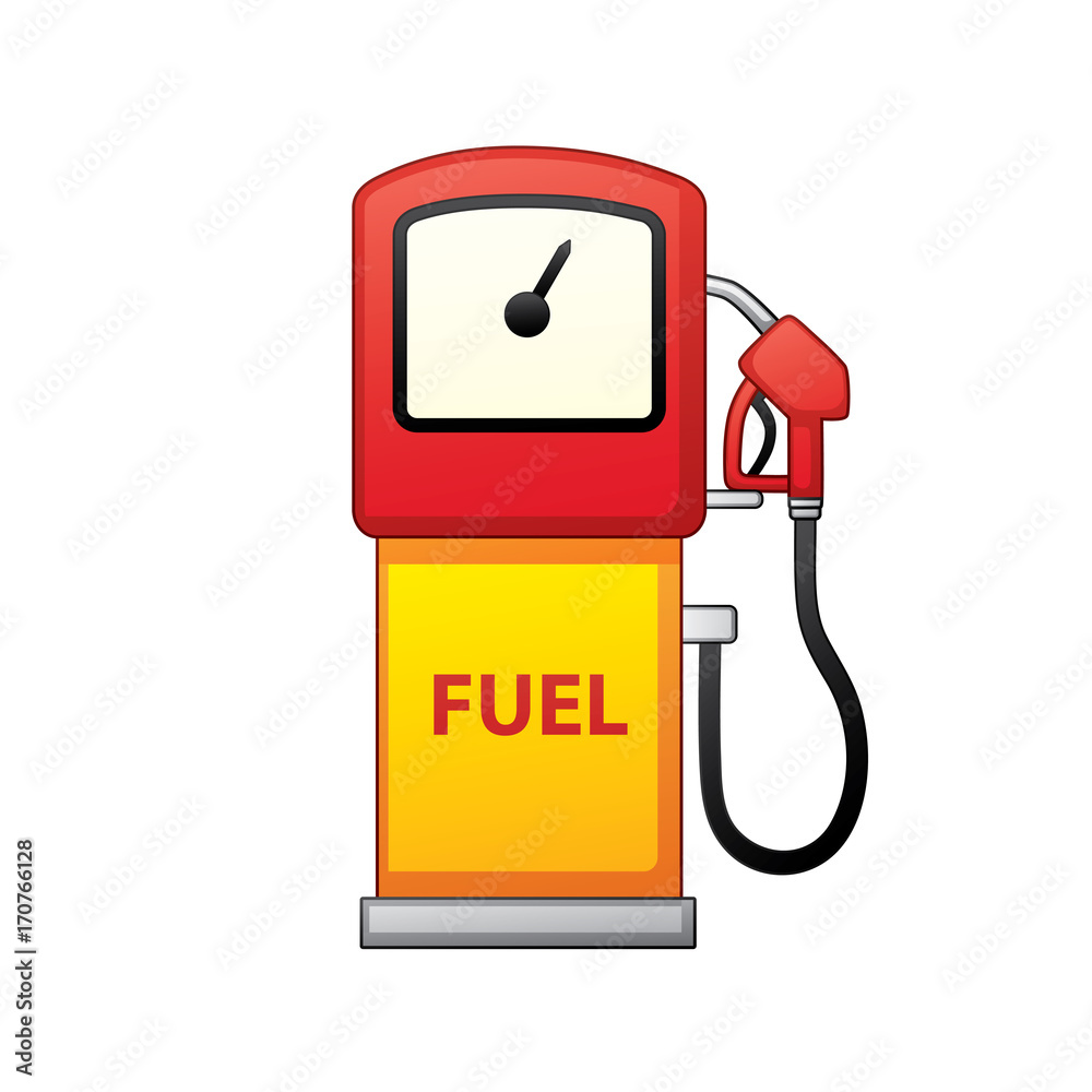 Fuel pump vector isolated. Gas filling station icon. Stock Vector