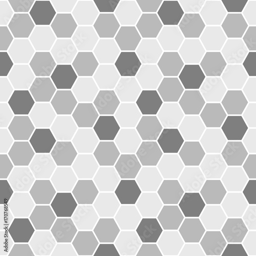 Grey Hexagons Seamless Pattern © Eduardo Santarosa