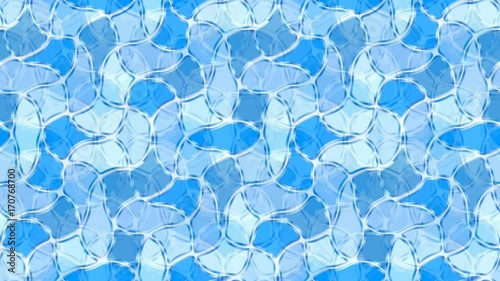 Seamless loop animation background with blue tiles