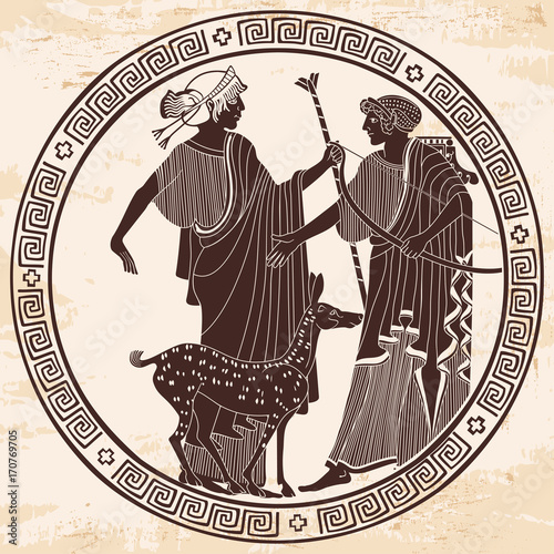 Vector Greek drawing.