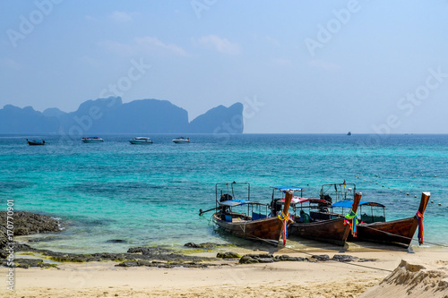 Andaman sea near Krabi coast in southern Thailand © karlosxii