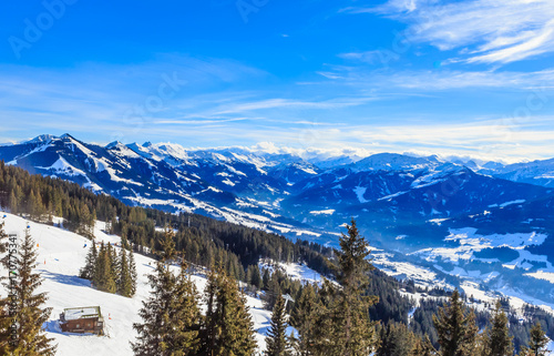 On the slopes of the ski resort Hopfgarten, Tyrol, Austria