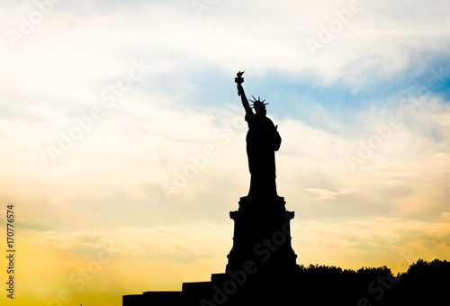 the Statue of Liberty Silhouette