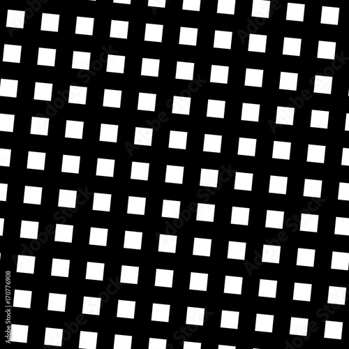 Seamless pattern slanting grid in black and white. Abstract retro design. Vector illustration.