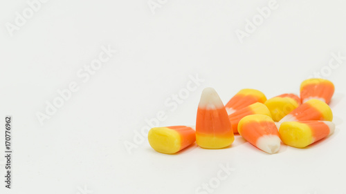 candy corn halloween fall colors isolated on white background