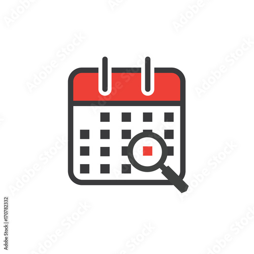 Time management and Schedule icon for upcoming event
