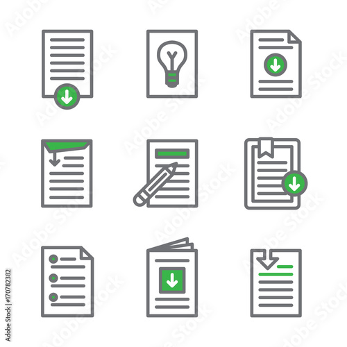 Whitepaper Download Icon Button Set