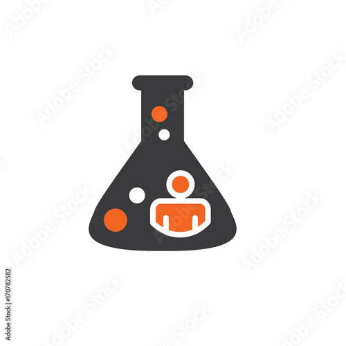Ancestry or Genealogy Icon Set with beaker