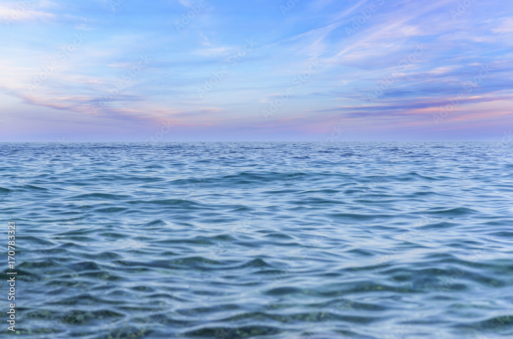 Blue sky with clouds over the sea. Blue sky with clouds over the sea.