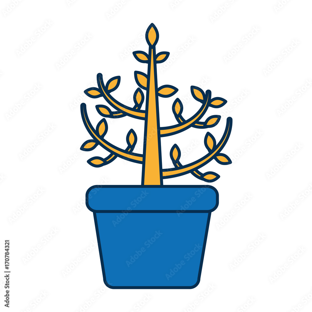 plant in a pot icon over white background vector illustration plant in a pot icon over white background vector illustration