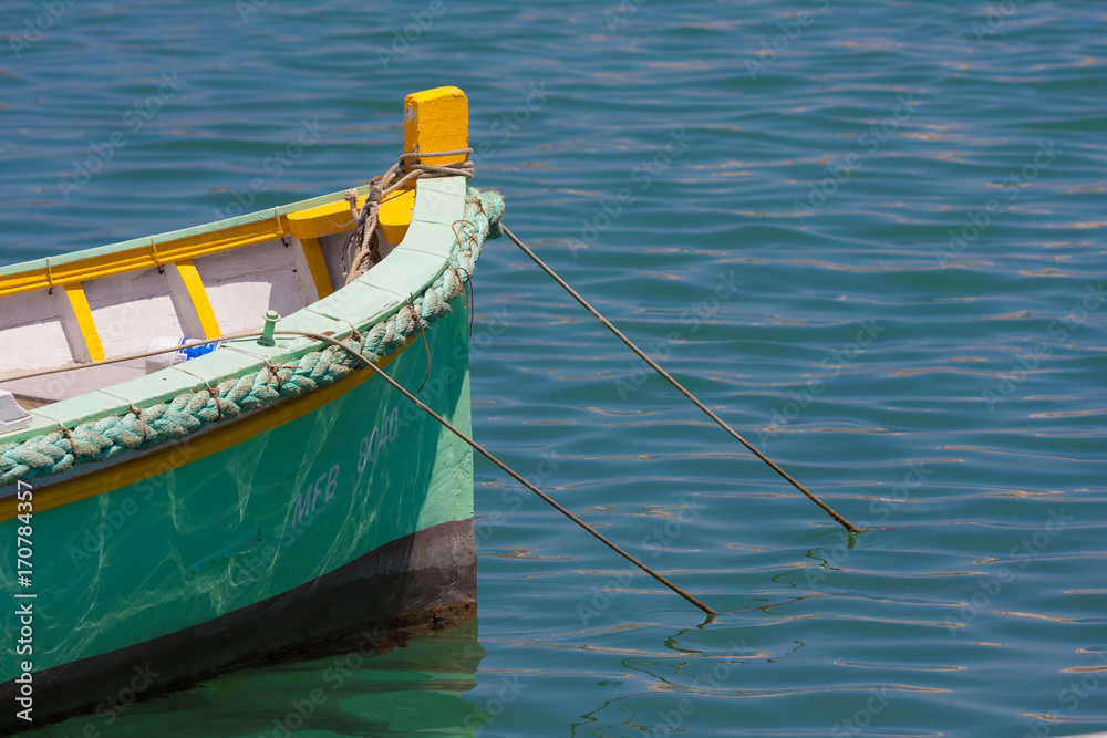 colorful malta boat bow