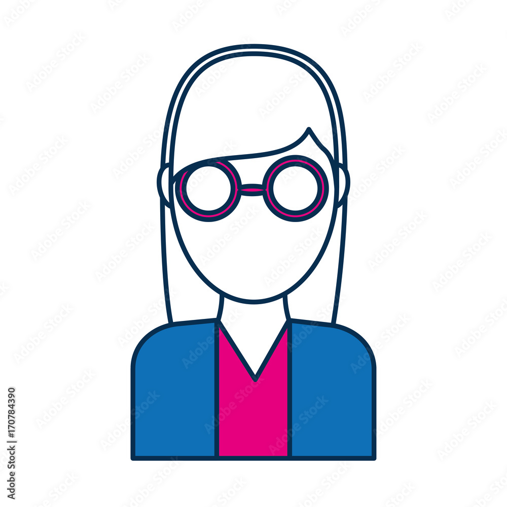 woman with glasses icon over white background colorful design vector illustration woman with glasses icon over white background colorful design vector illustration
