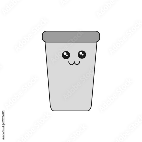 kawaii yerba mate icon over white background vector illustration