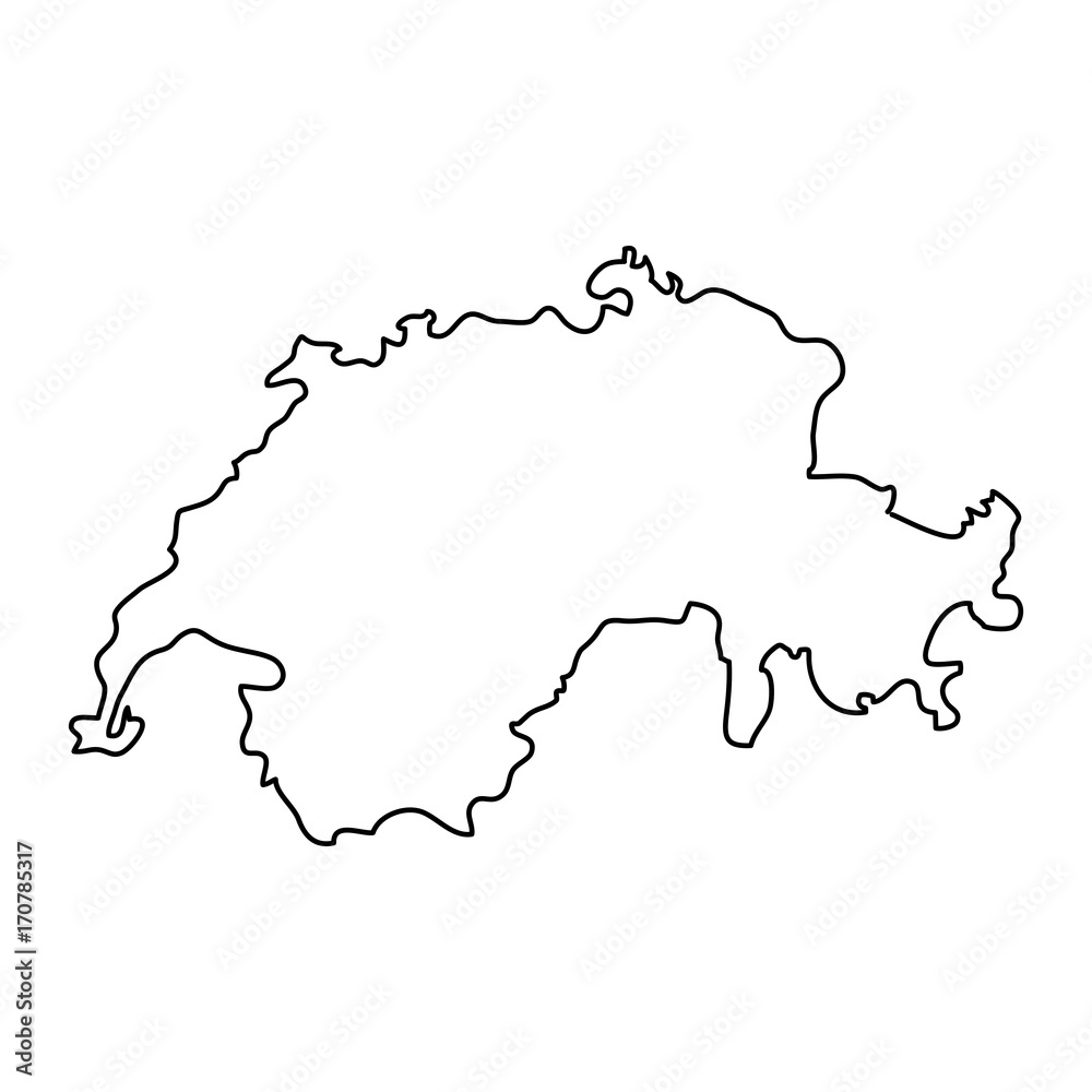map of switzerland icon over white background vector illustration