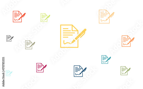 Wallpaper - bunte Dokumente - Unterschrift