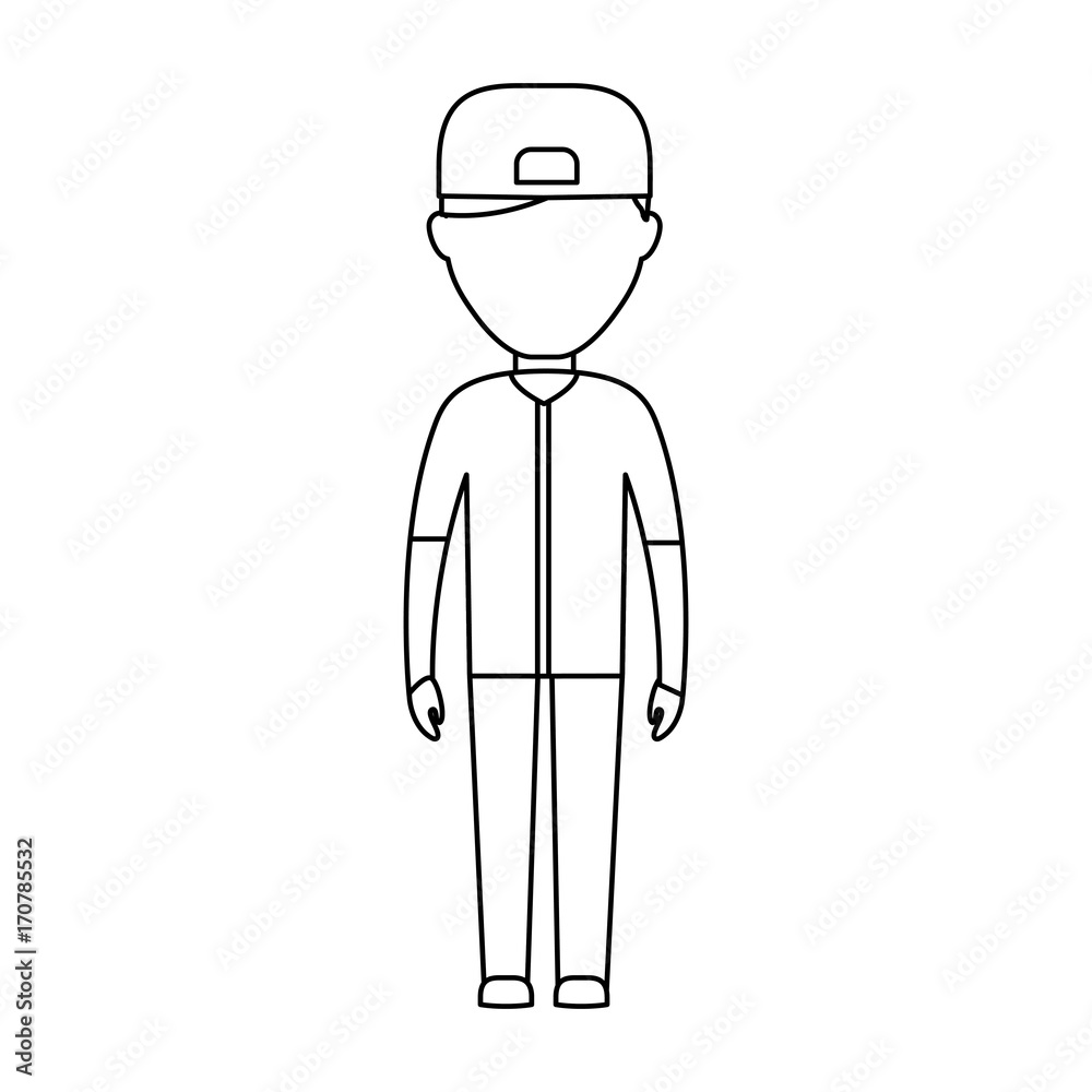 avatar man standing icon over white background vector illustration avatar man standing icon over white background vector illustration