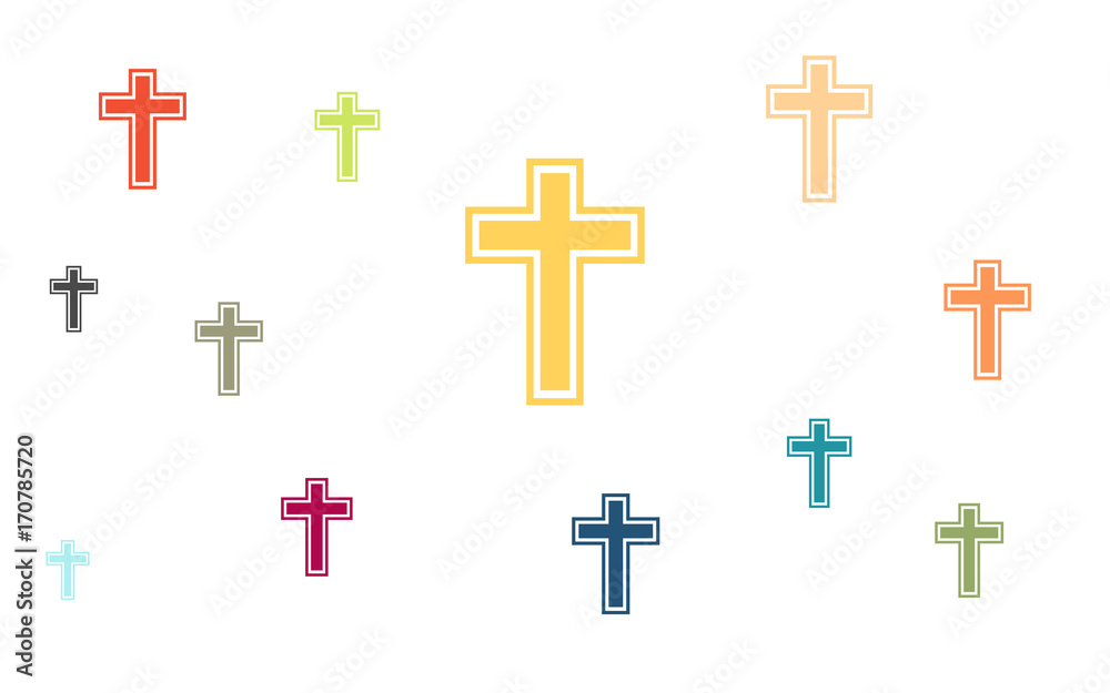 Obraz premium Viele bunte Kreuze