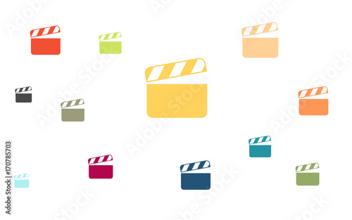 Viele bunte Filmklappen