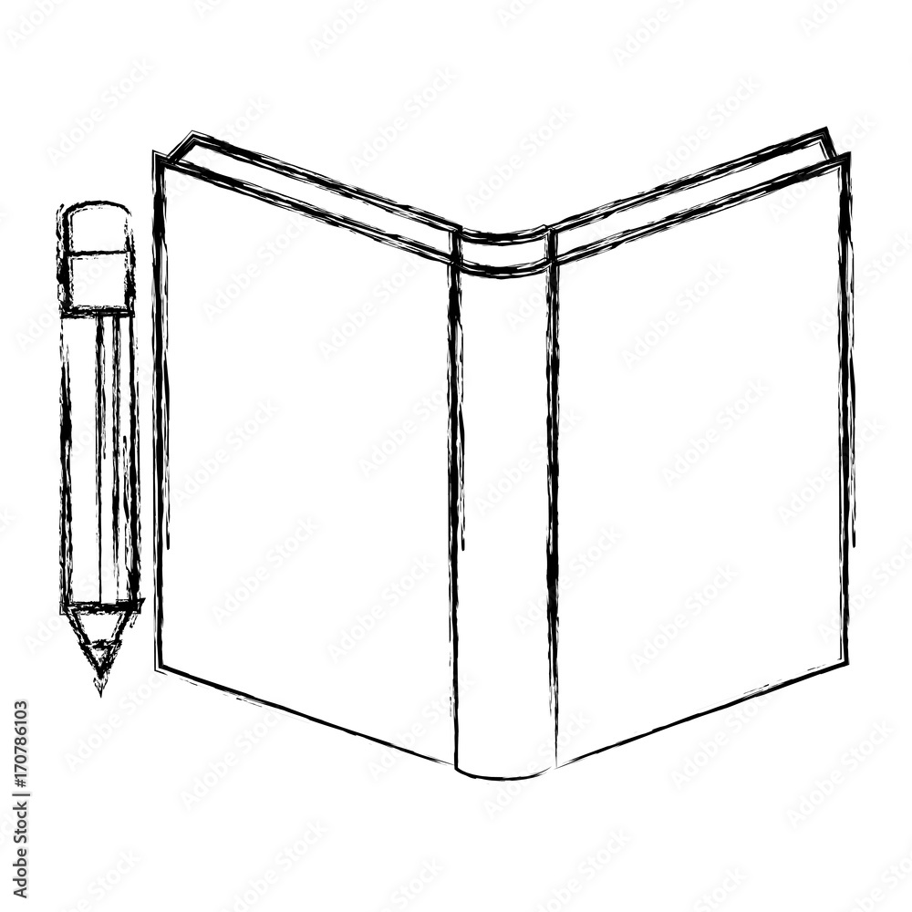 text book school with pencil vector illustration design text book school with pencil vector illustration design