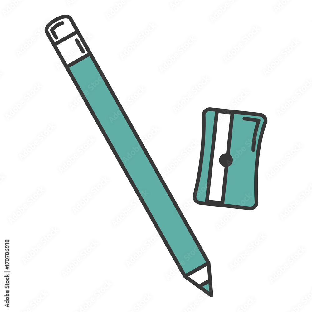 sharpenner school with pencil vector illustration design sharpenner school with pencil vector illustration design