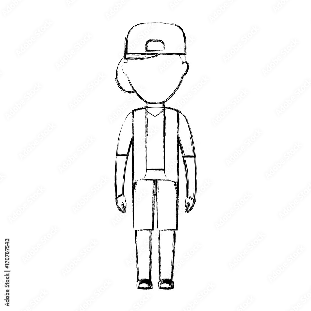 avatar man standing icon over white background vector illustration