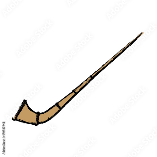 mate straw icon over white background vector illustration