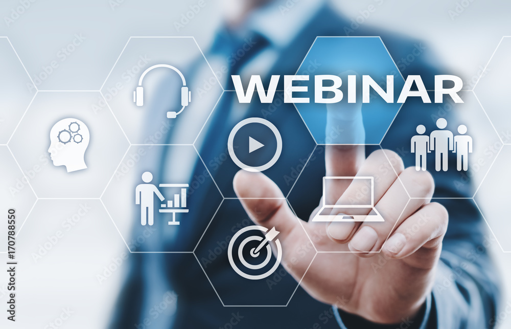 Webinar E-learning Training Business Internet Technology Concept Webinar E-learning Training Business Internet Technology Concept