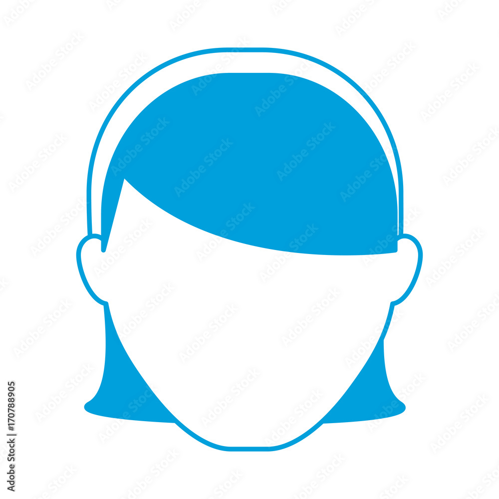 woman face icon over white background vector illustration woman face icon over white background vector illustration